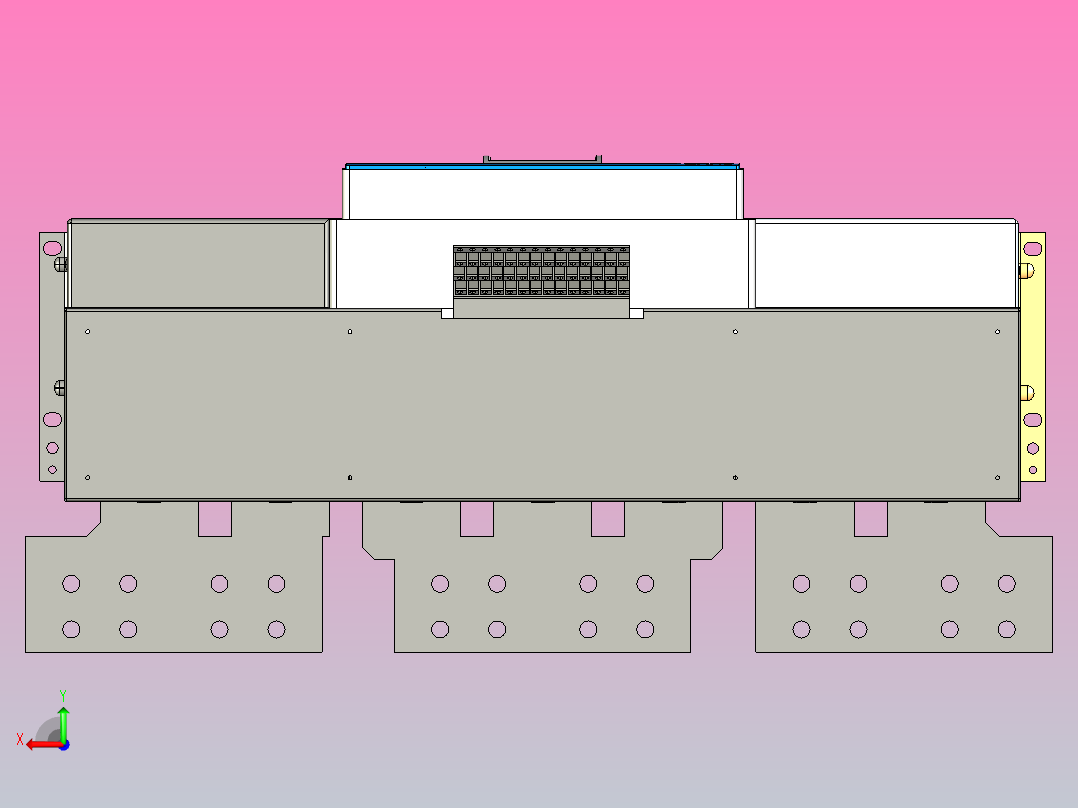 NXA63H63-3P固定万能式断路器三维模型202208后视图