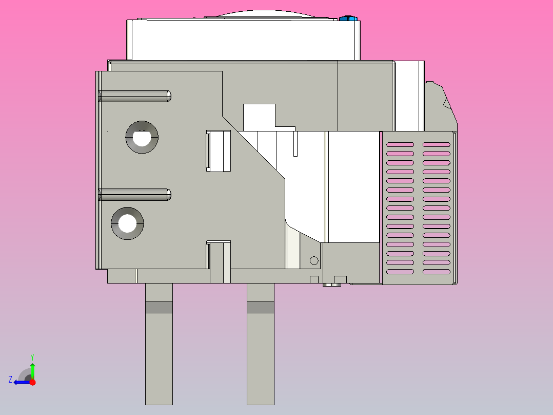 NXA63H63-3P固定万能式断路器三维模型202208右视图