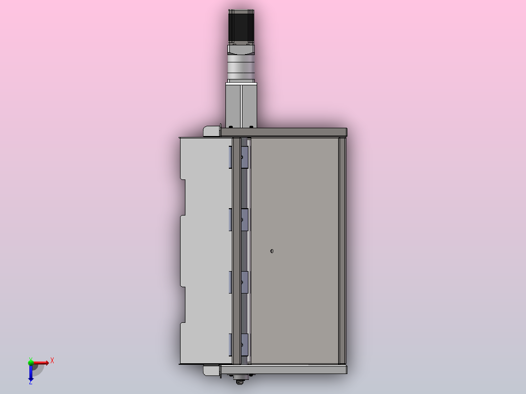 塑料管上料机构俯视图