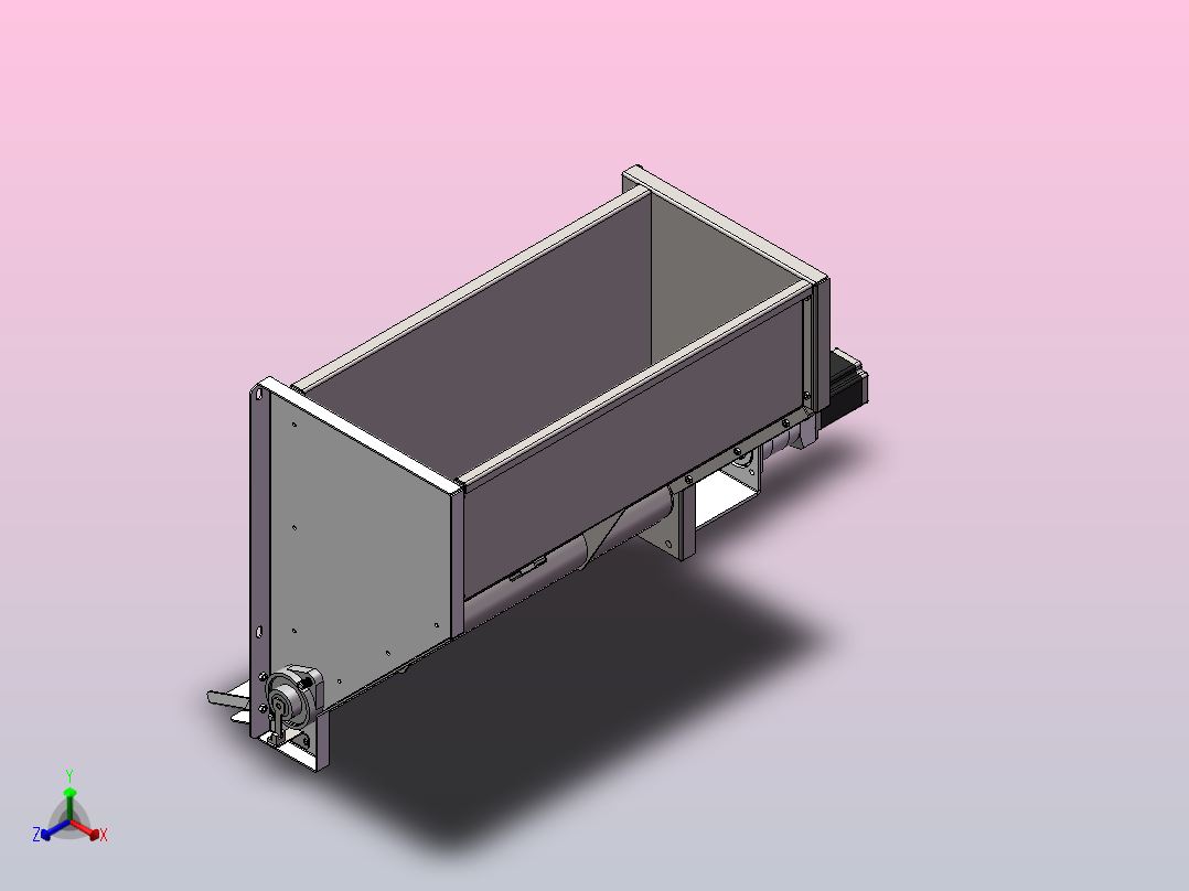 塑料管上料机构正等轴测图