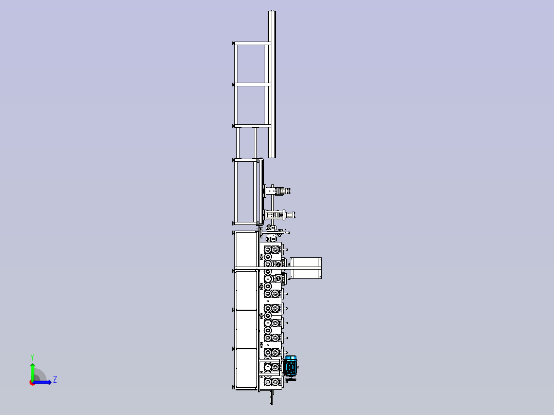 U型型材成型机左视图
