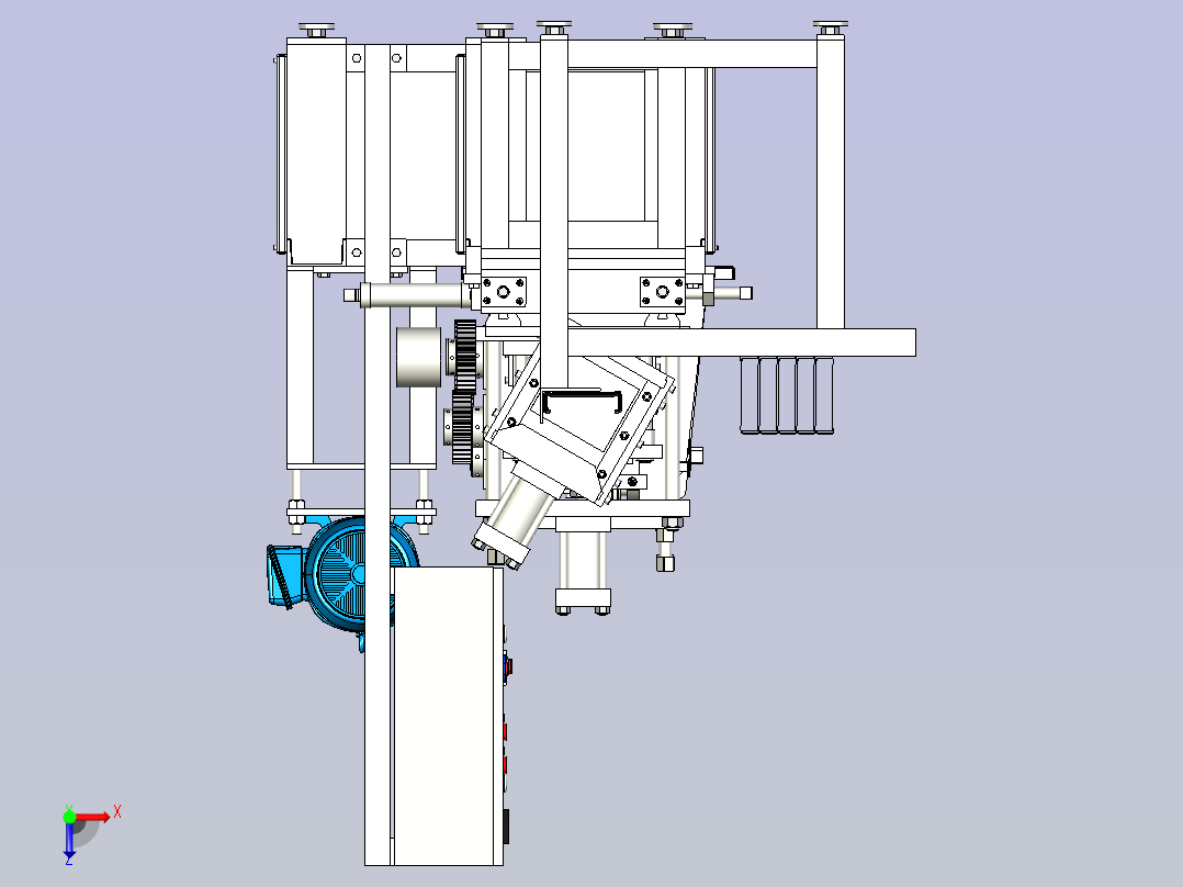 U型型材成型机俯视图