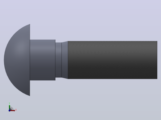 多套GBT12-GBT15半圆头螺栓3D模型Solidworks设计前视缩略图
