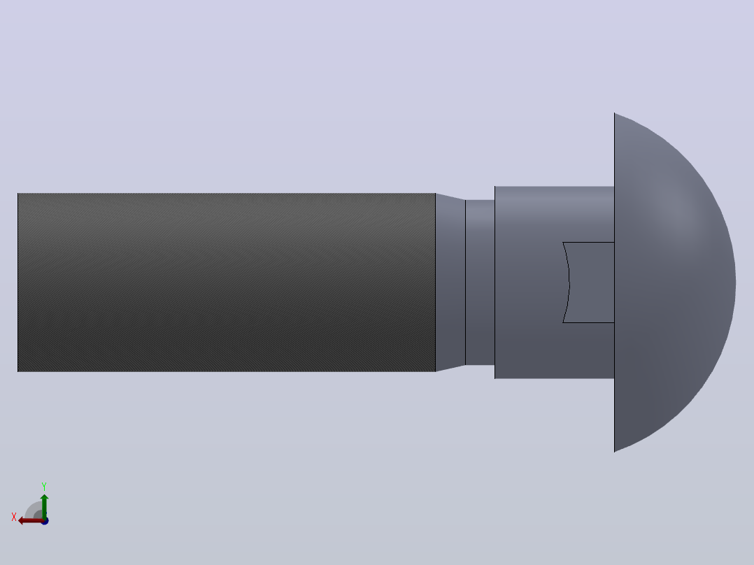 多套GBT12-GBT15半圆头螺栓3D模型Solidworks设计后视图