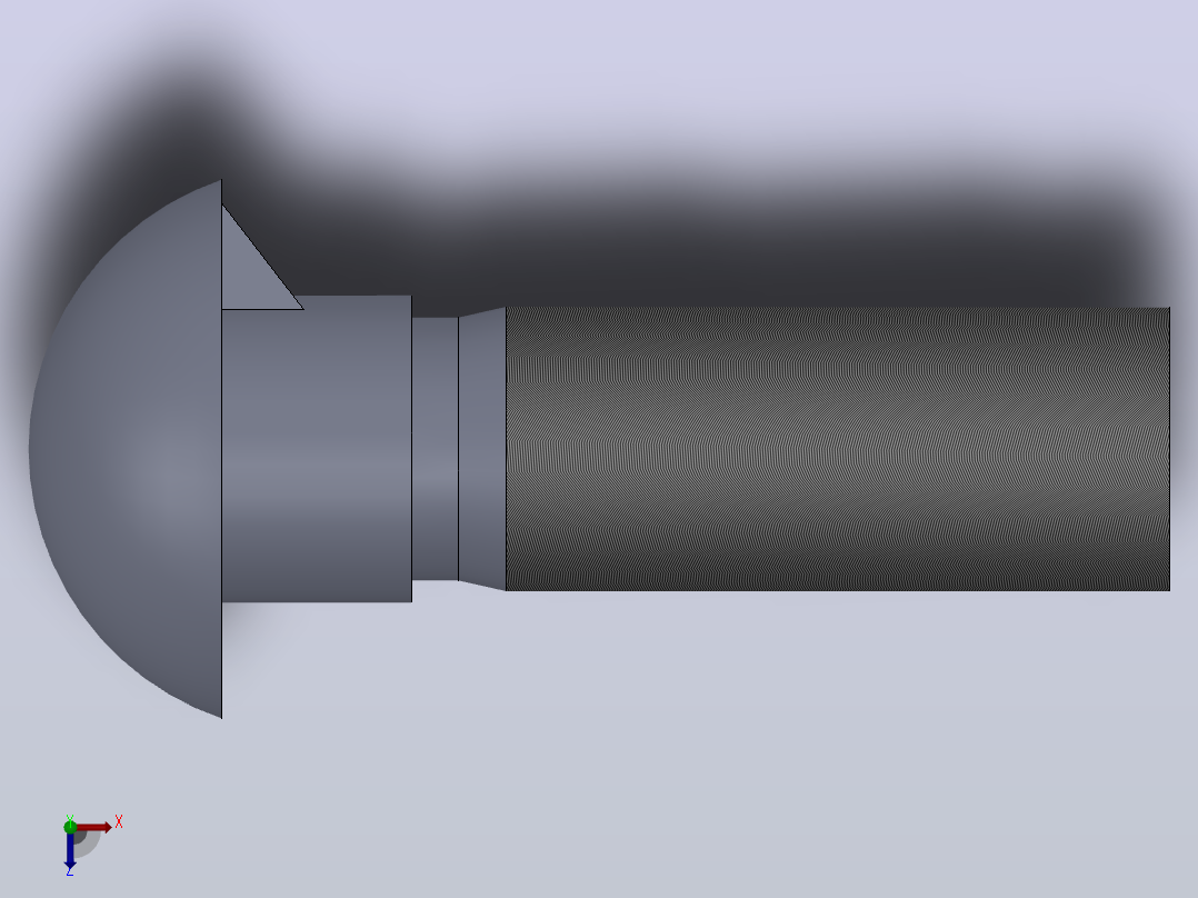 多套GBT12-GBT15半圆头螺栓3D模型Solidworks设计俯视图