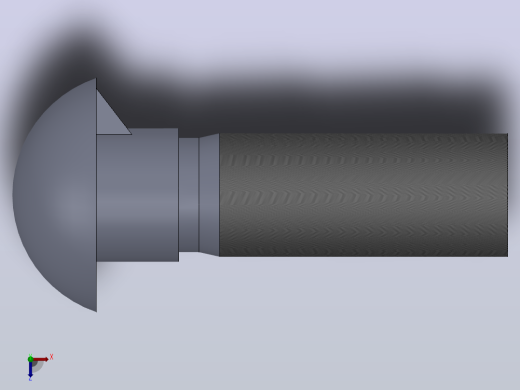 多套GBT12-GBT15半圆头螺栓3D模型Solidworks设计俯视缩略图