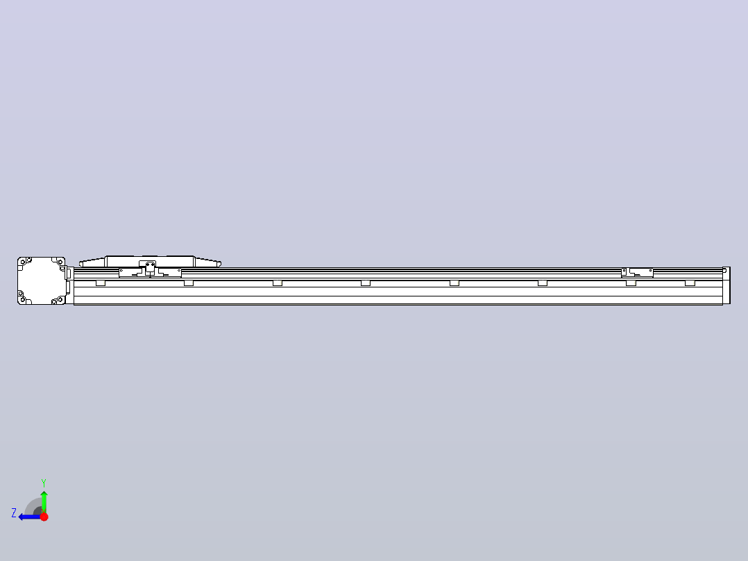 机器人皮带驱动直线轴TPA-GCB-150-P80-L800-DL-M75-N3右视图