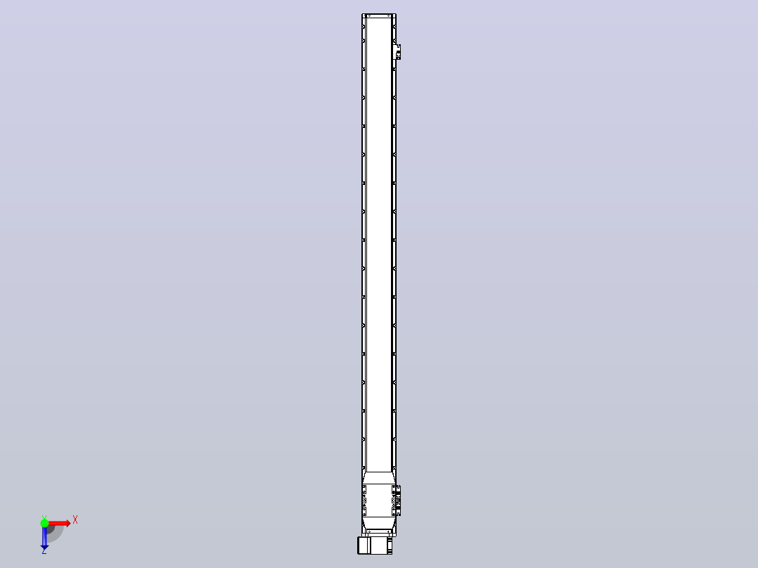 机器人皮带驱动直线轴TPA-GCB-120-P70-L1550-LP-M20-N3俯视图