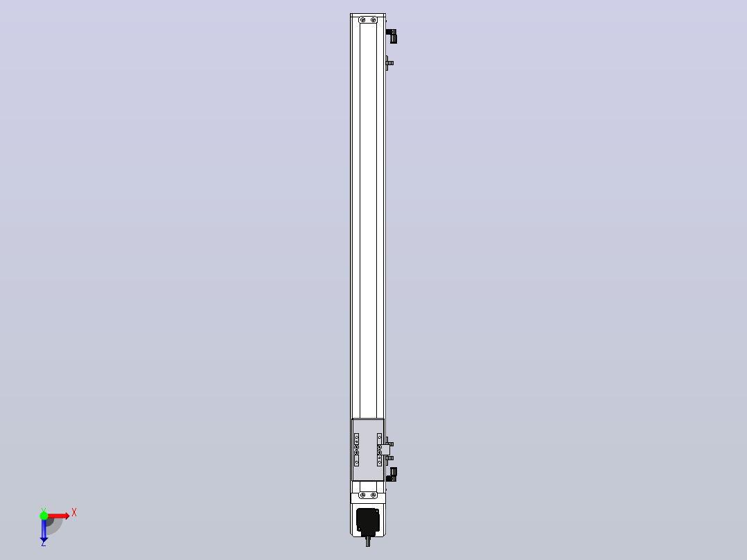 SCM6-700-BW-M10滚珠花健、支撑座、滚珠丝杠、交叉导轨、直线模组俯视图