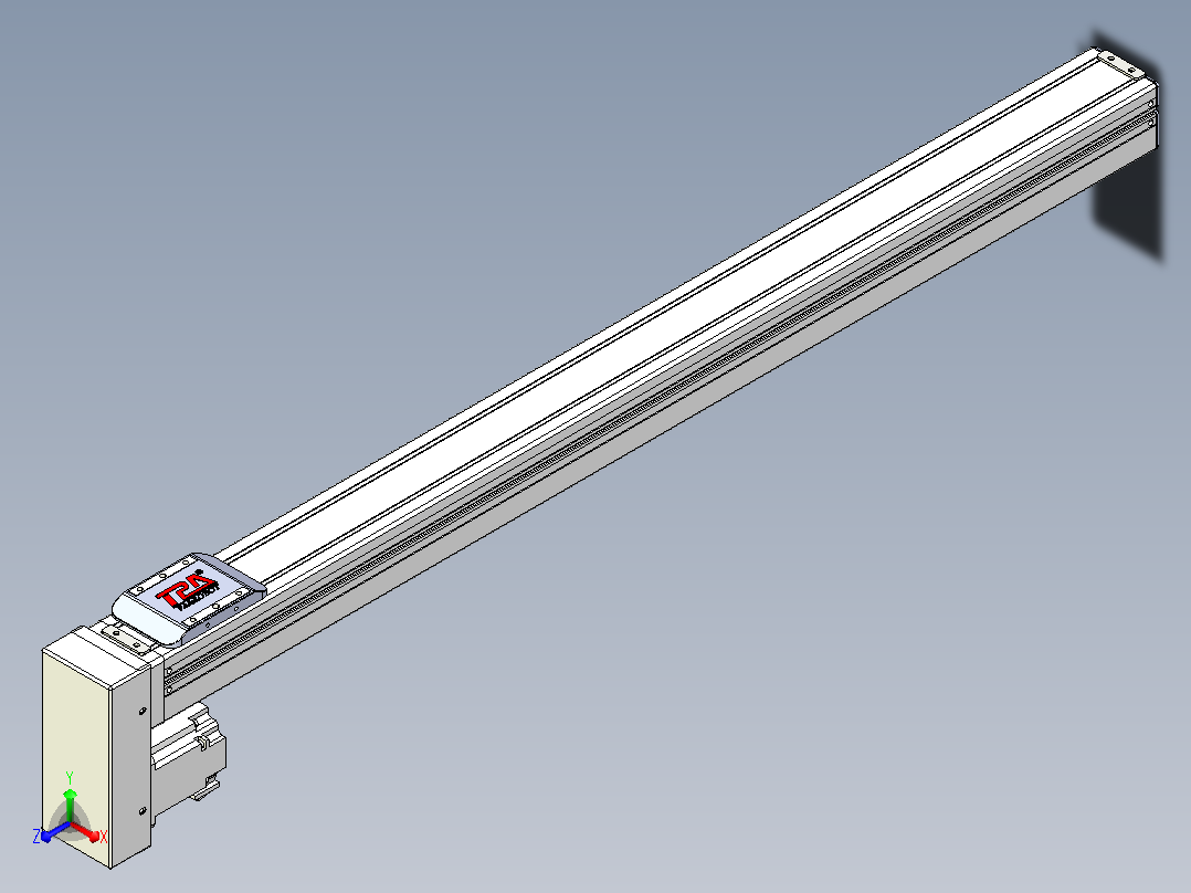 滚珠丝杠直线轴带导轨全封闭TPA-HCR-65S-1610C-L850-MP-Y-P20-N3主视图