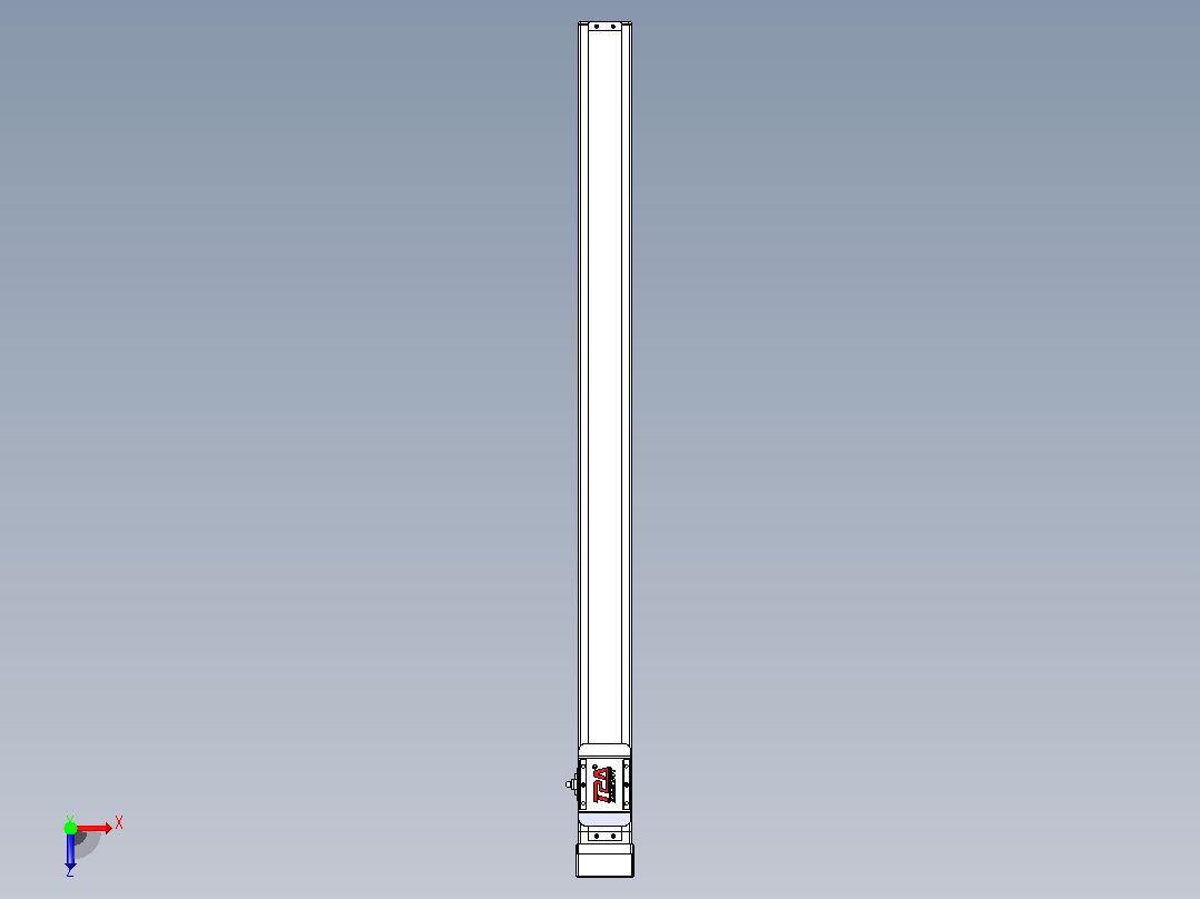 滚珠丝杠直线轴带导轨全封闭TPA-HCR-65S-1610C-L850-MP-Y-P20-N3俯视图