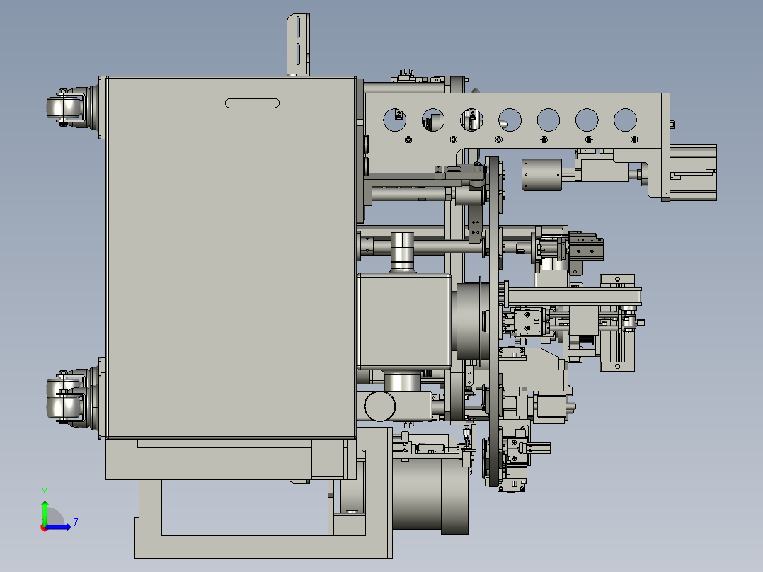 焊接后零件焊接成品的检测装置step左视图