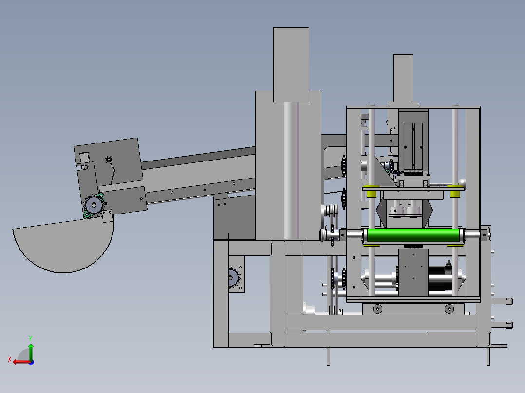 竹筷自动计数大袋包装封装输送设备sw16可编辑后视图