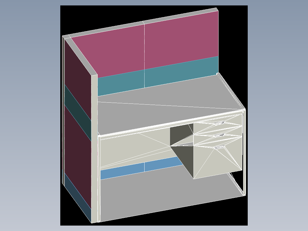 室内家具及植物的维模型十二-B076