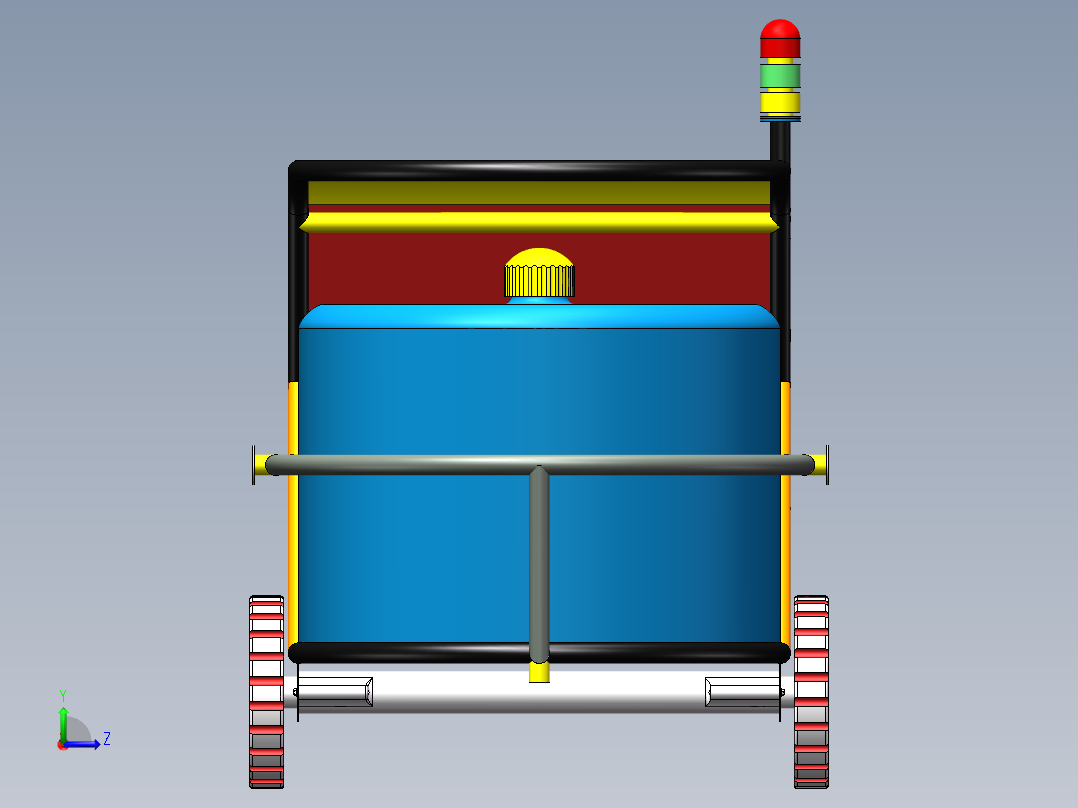 solidworks 卸货小车建模左视图