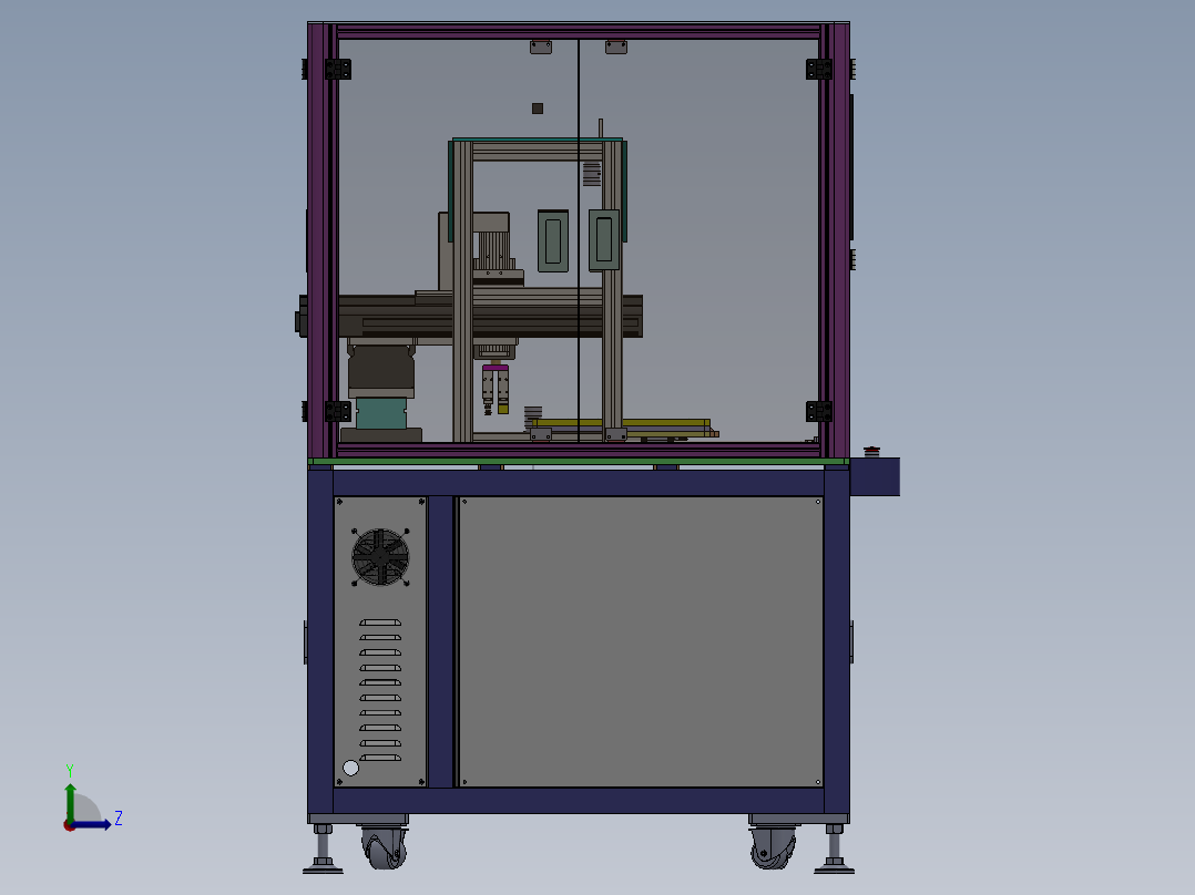 双工位贴标签机左视图