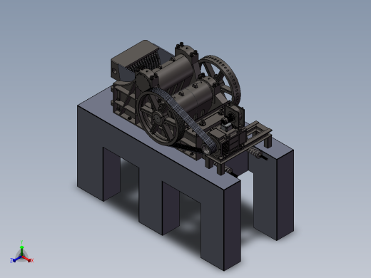 B13-双肘颚式破碎机 3D模型正等轴测缩略图