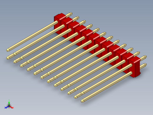 彩色公头100mil（2.54mm）系列-DS1021_red_2x12p_100mil_Type19_rev1.0