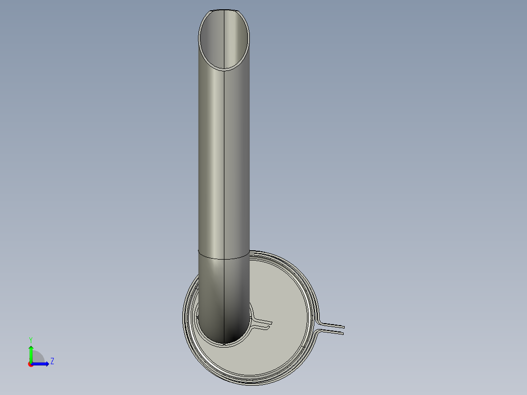 废气消音器左视图