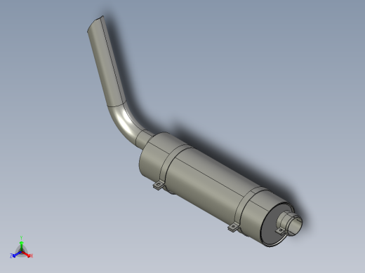废气消音器正等轴测缩略图