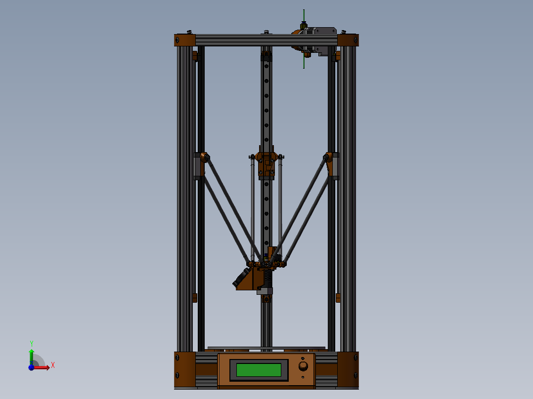 Kossel机械人前视图