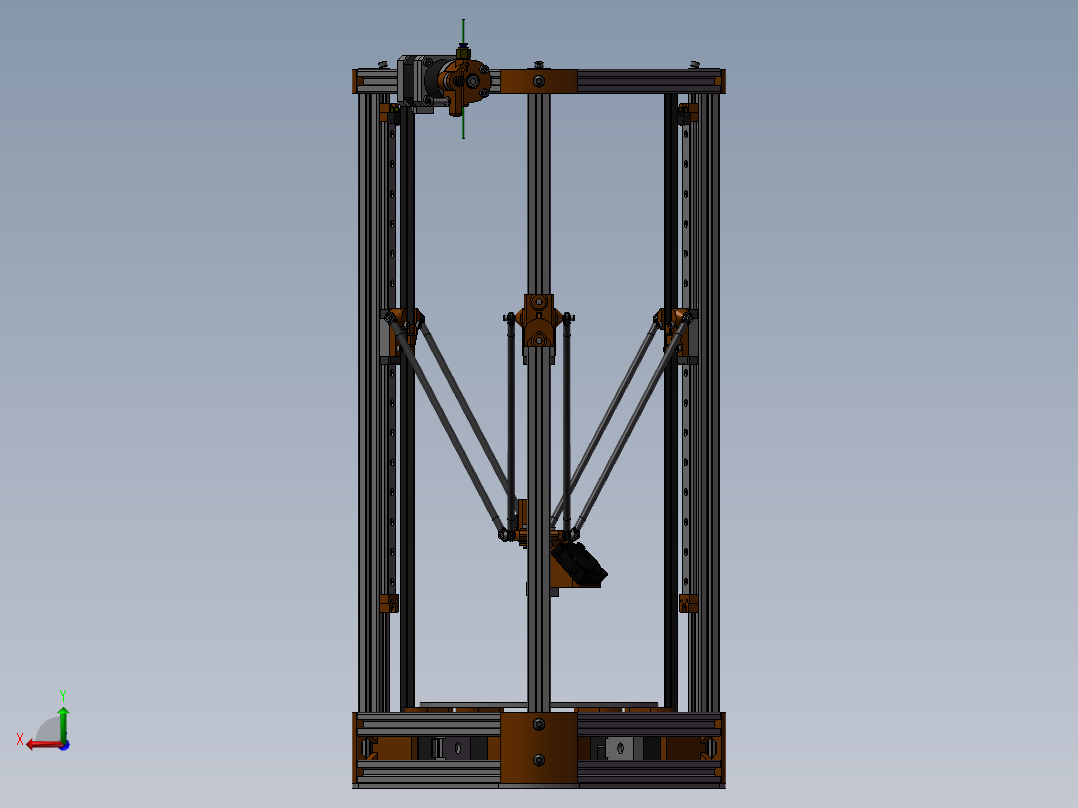 Kossel机械人后视图
