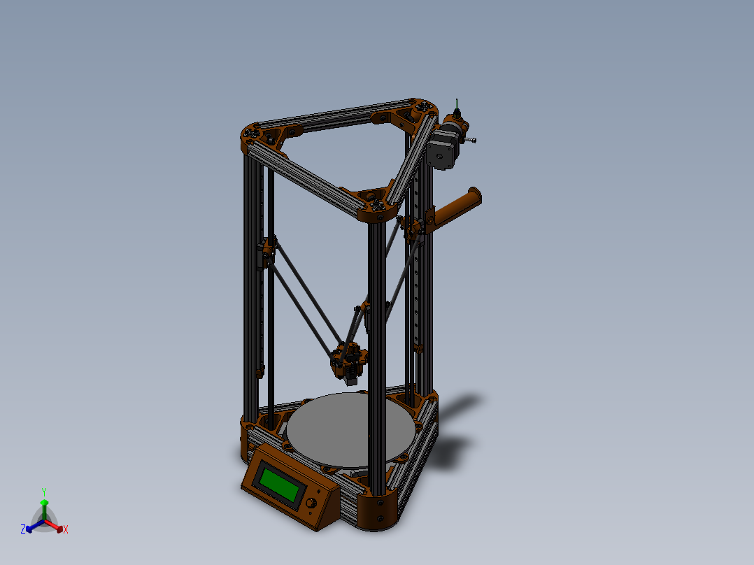 Kossel机械人正等轴测图