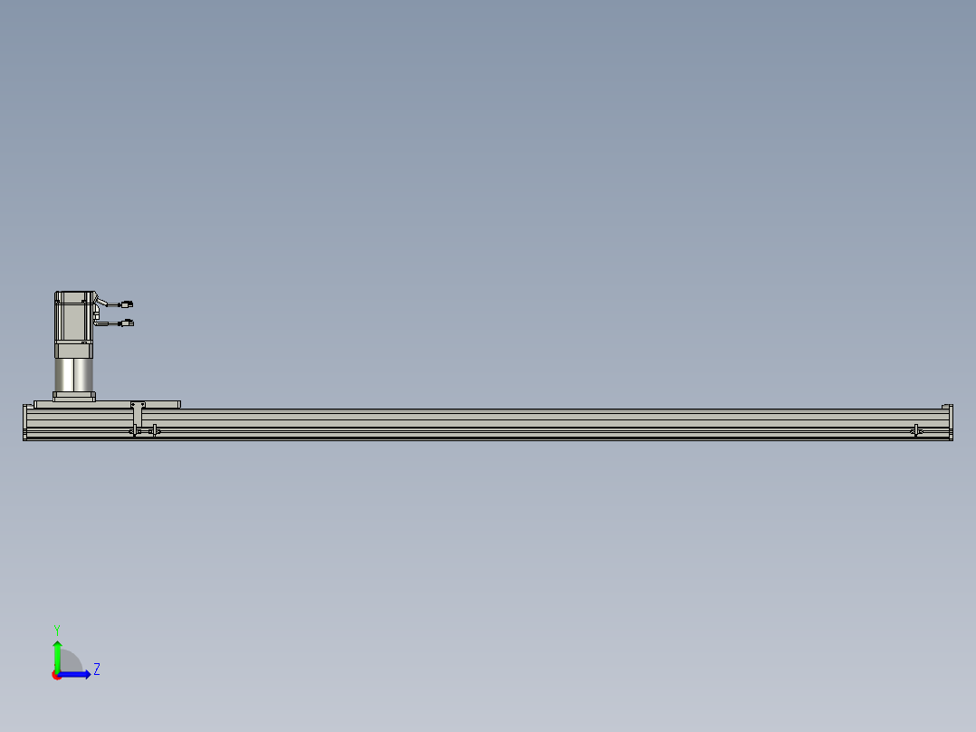 东锦齿条传动DH175G-L167-S1600-BU-减速机+750W.STEP左视图