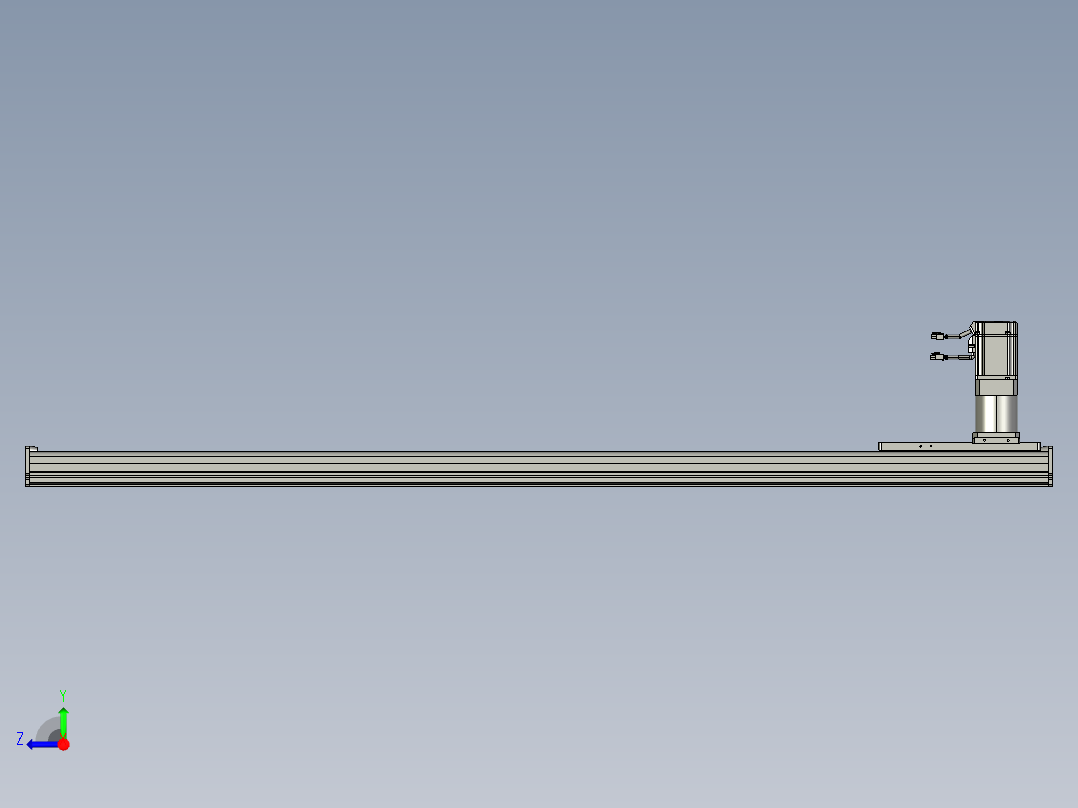 东锦齿条传动DH175G-L167-S1600-BU-减速机+750W.STEP右视图