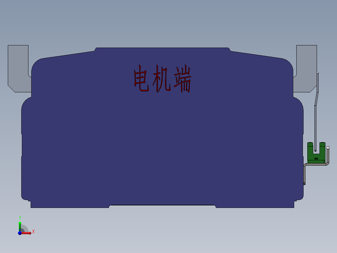 电动滑台模组SDM210内置装配体模型前视图