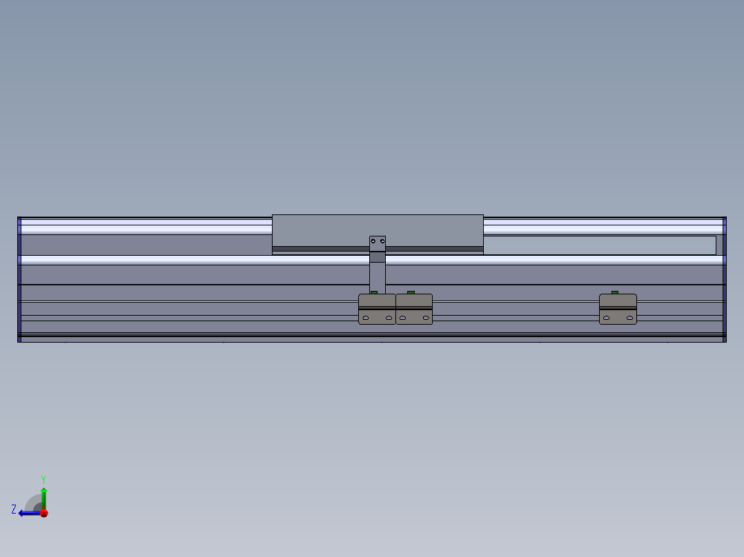 电动滑台模组SDM210内置装配体模型右视图