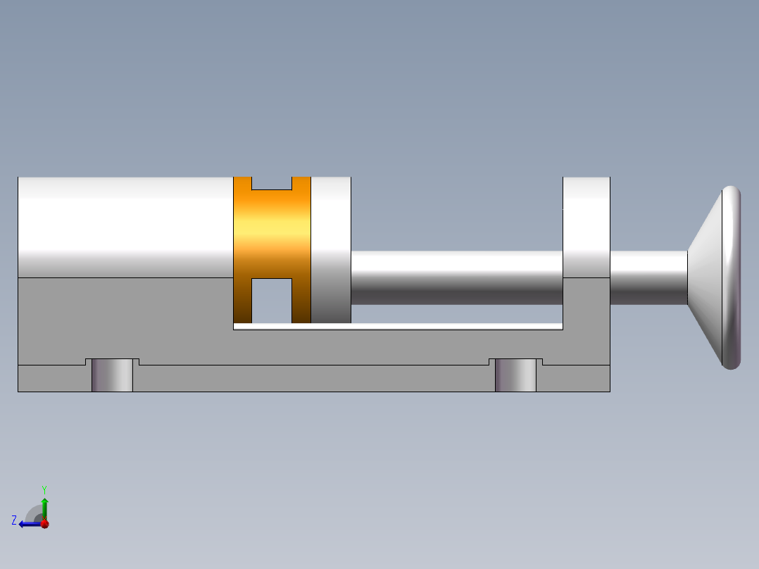 减速器输入轴铣型腔夹具设计右视图