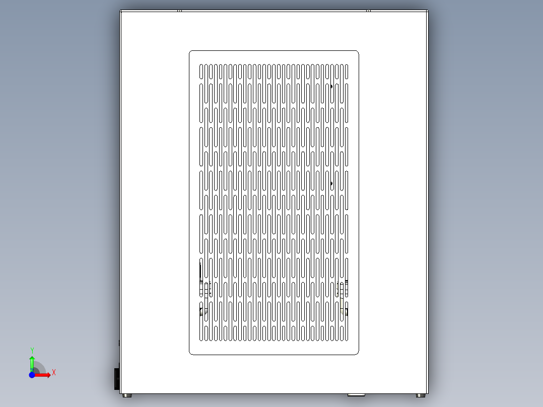 电脑钣金机箱前视图
