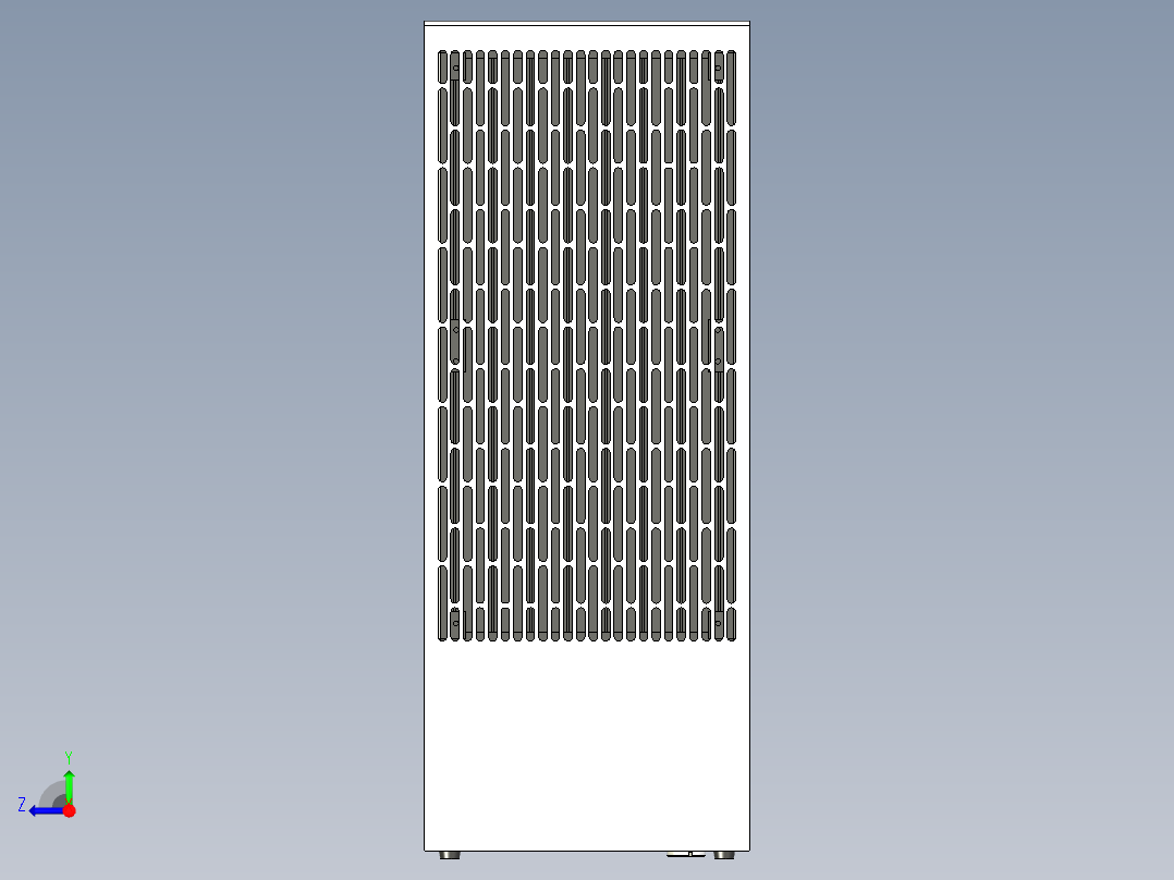 电脑钣金机箱右视图