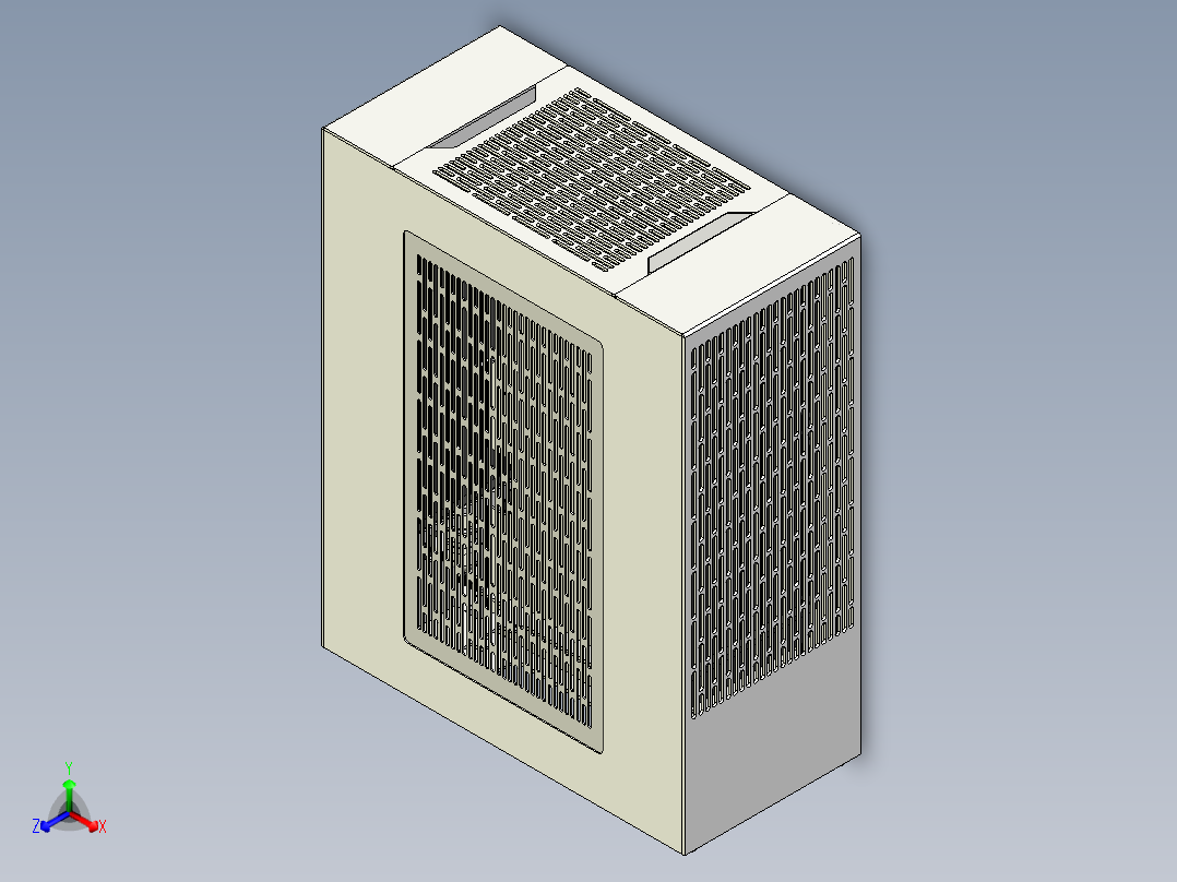 电脑钣金机箱正等轴测图