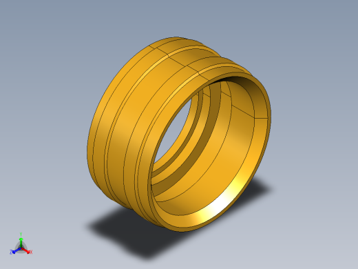 水管接头Knurled Hose Nut 94GH-12正等轴测缩略图