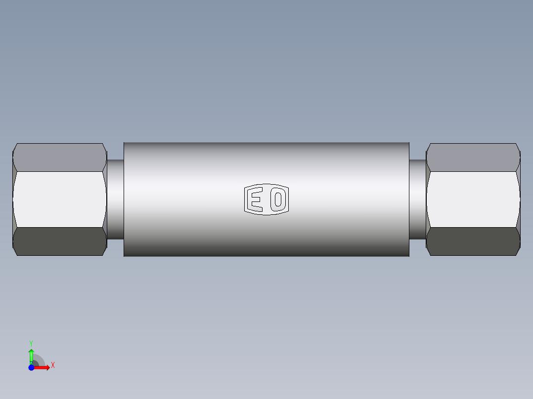 卡套式工业通用硬管接头EO_Weld_bulkhead_fitting_ESV06S71前视图