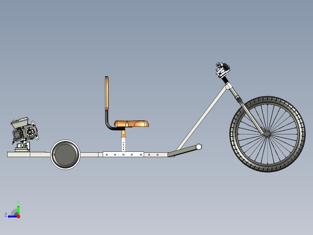 漂移三轮车--igs右视图