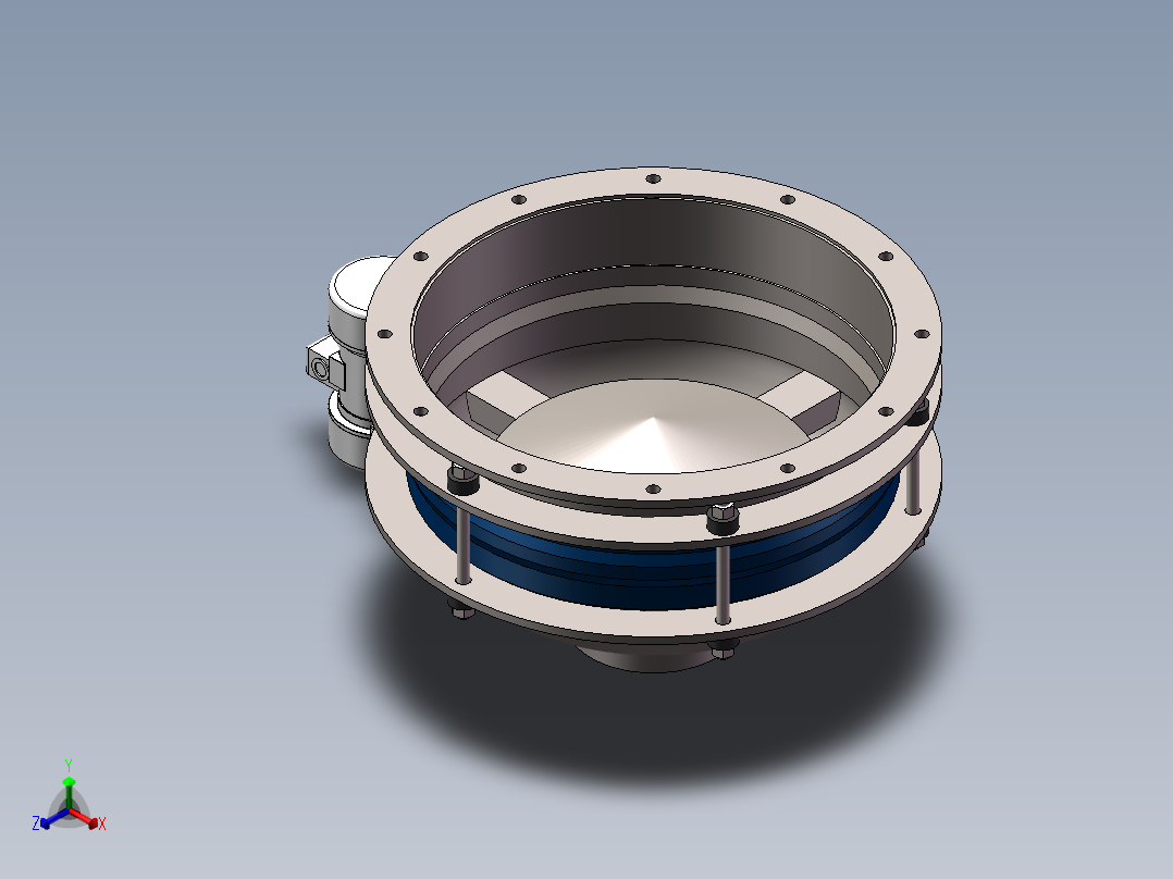 活化料斗-600型正等轴测图