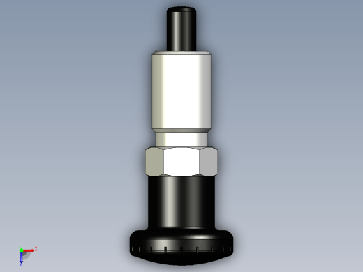 分割定位柱(有卡鎖)2211-3D多系列多零件图纸模型俯视缩略图