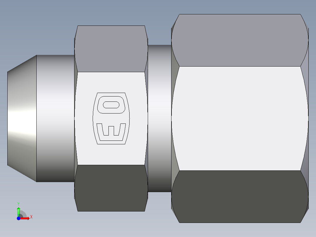 卡套式工业通用硬管接头EO_Weld_connector_AS14ZS71前视图