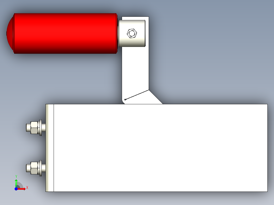 TD75型带式输送机平行下调心托辊组 TD1C6前视图