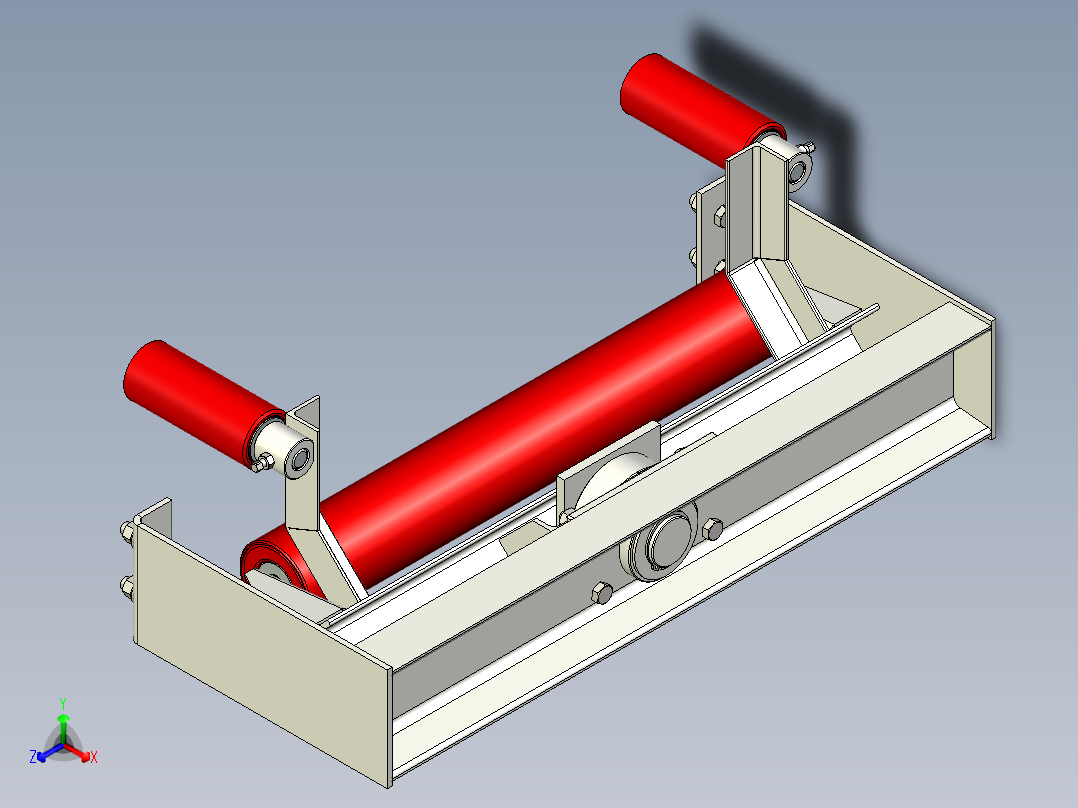 TD75型带式输送机平行下调心托辊组 TD1C6正等轴测图