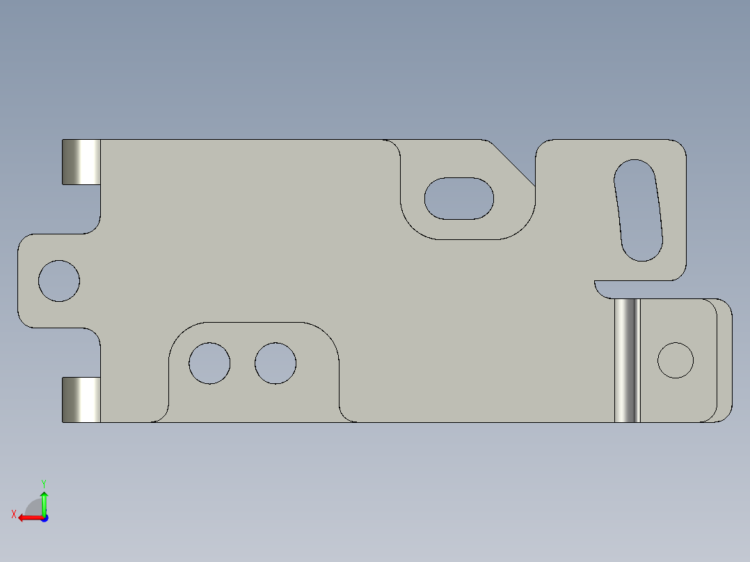 基恩士LV-H100bracket3_kc图纸模型后视图