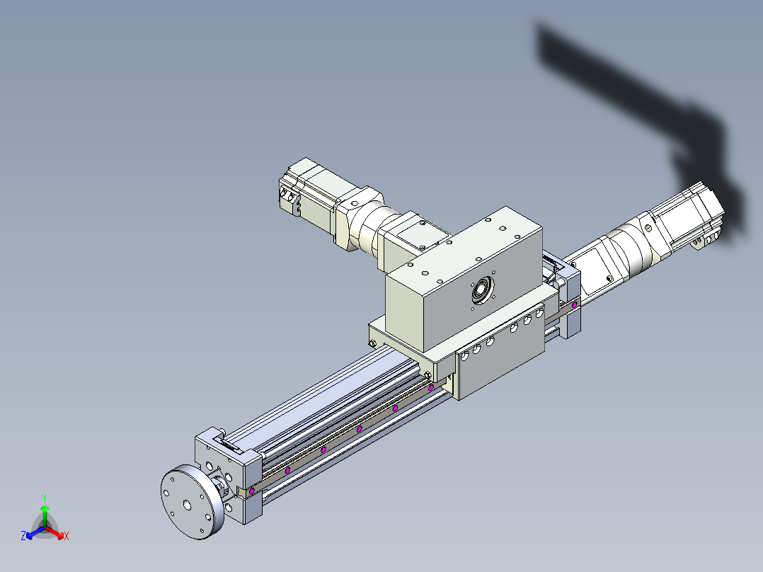威洛博直线电机模组EB6ZR-L140-S240-LZ575K-Z575K-MS3主视图