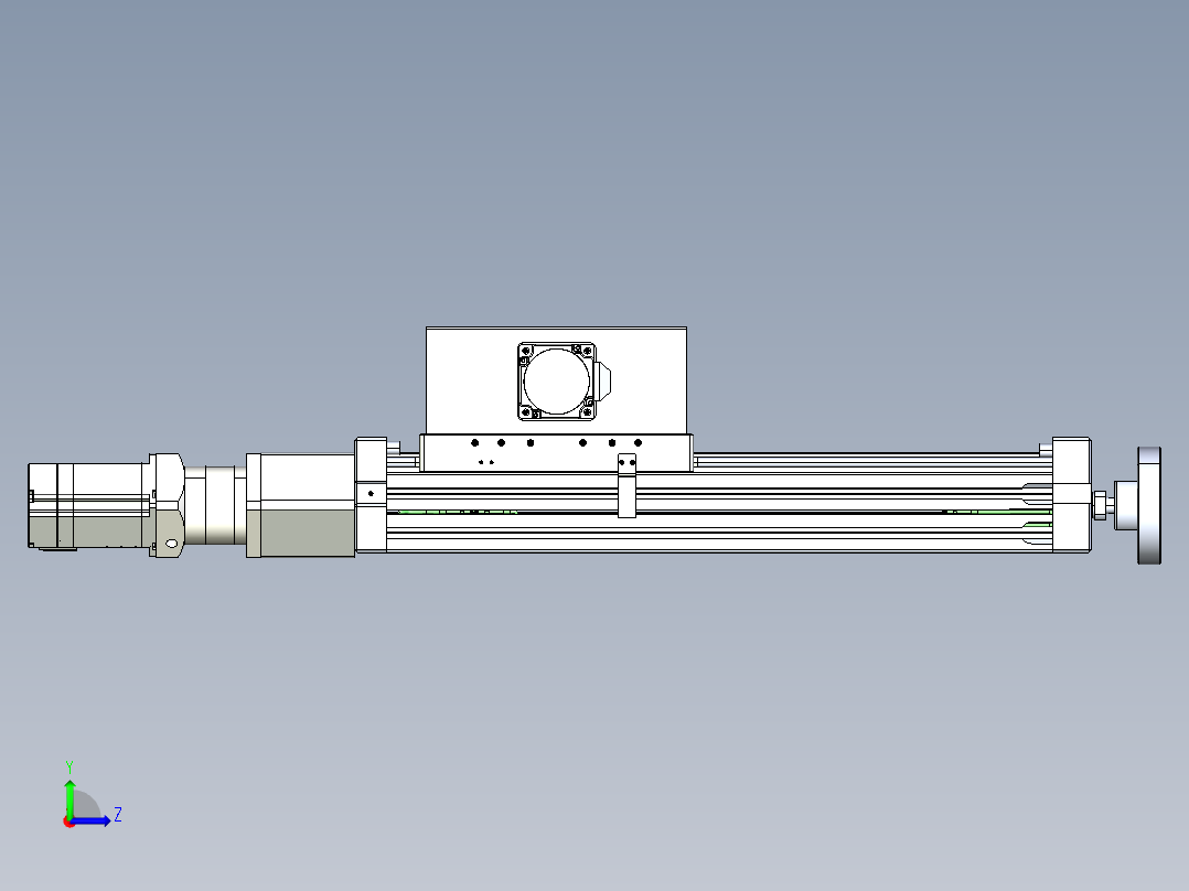 威洛博直线电机模组EB6ZR-L140-S240-LZ575K-Z575K-MS3左视图