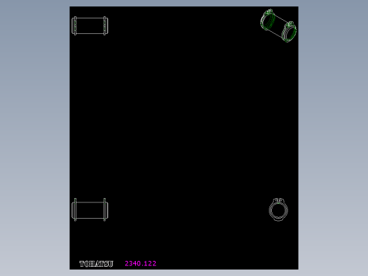 軸心2340-2D多系列多零件图纸模型