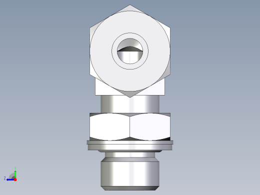 卡套式工业通用硬管接头EO_Adjustable_Locknut_elbow_WEE10ZSMCF右视缩略图