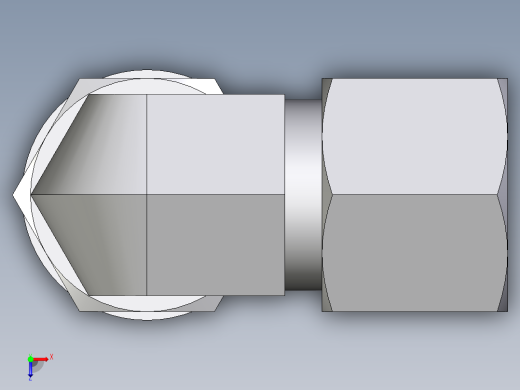 卡套式工业通用硬管接头EO_Adjustable_Locknut_elbow_WEE10ZSMCF俯视缩略图