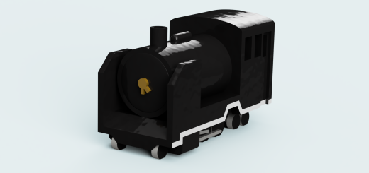 公园内蒸汽机车游乐设备的模型缩略图